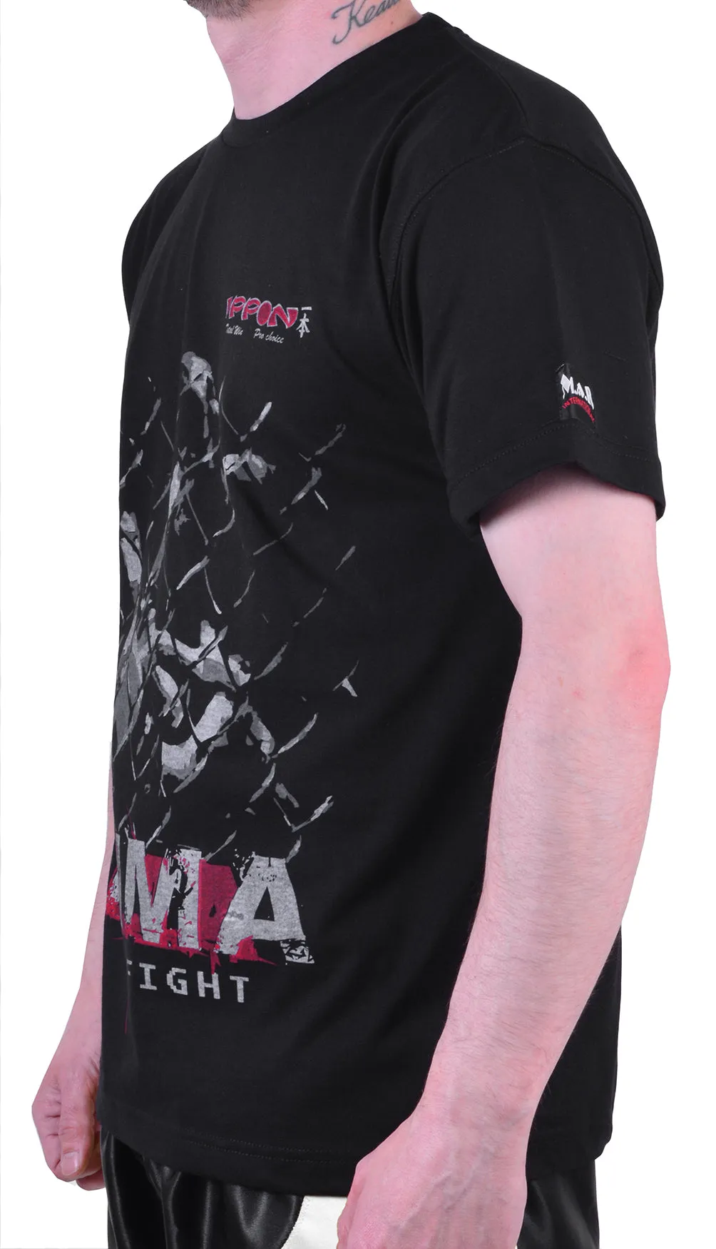 MAR-084G | Black Round-Neck MMA T-Shirt