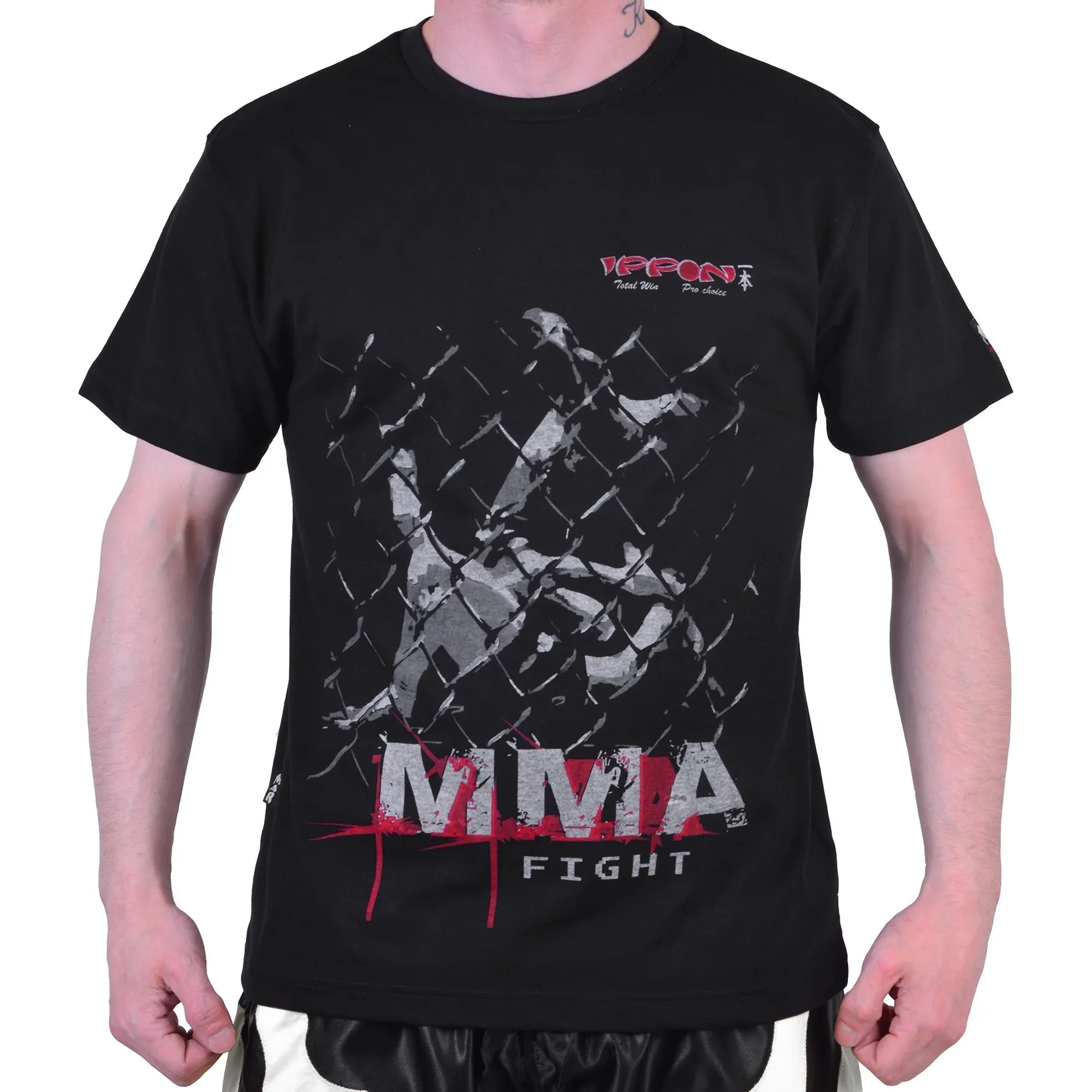 MAR-084G | Black Round-Neck MMA T-Shirt