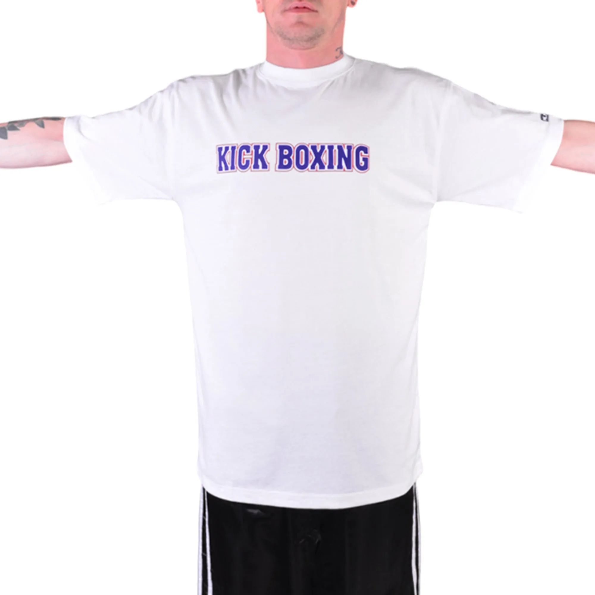 MAR-084G | White Round-Neck Kick Boxing T-Shirt (OD)