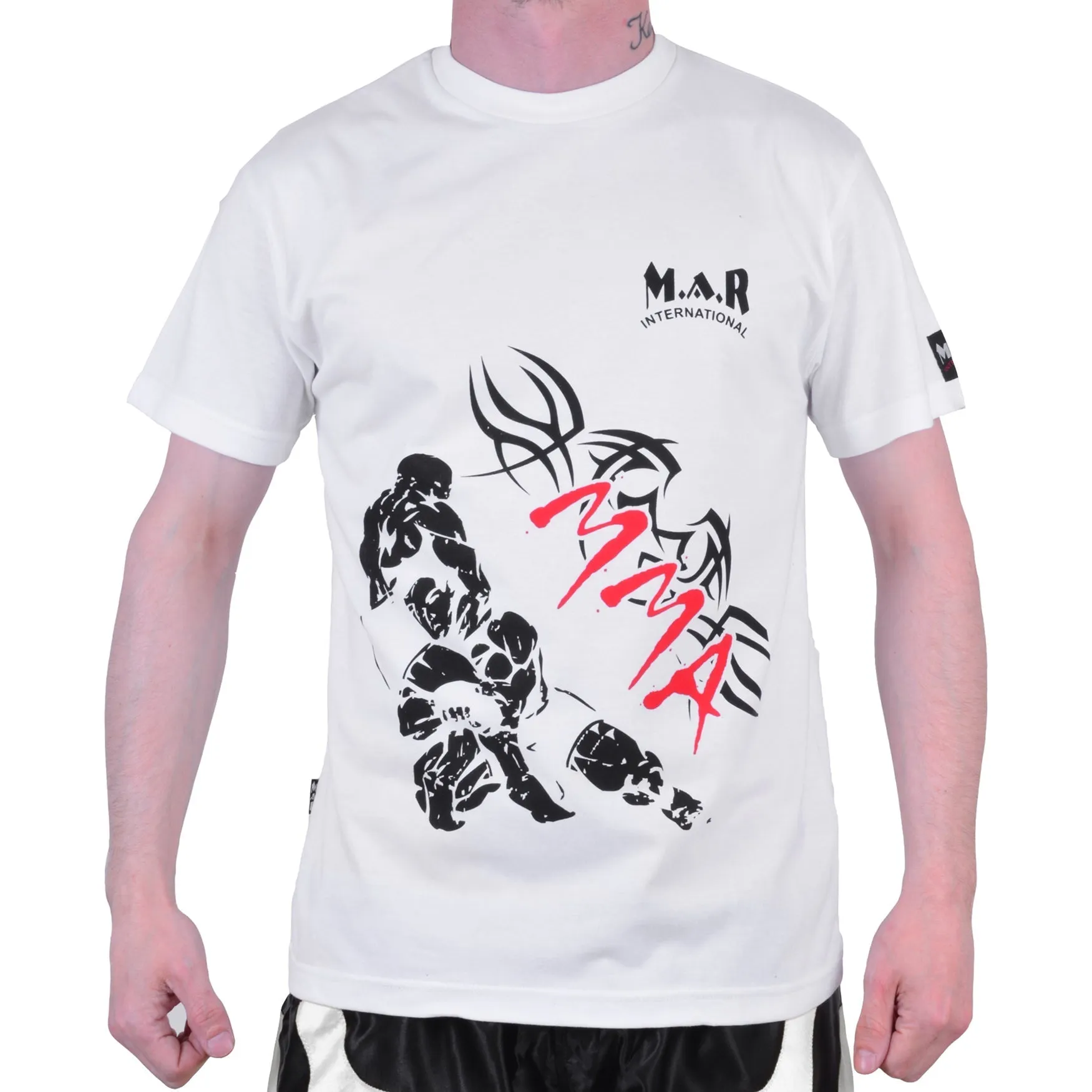 MAR-084H | White Round-Neck MMA T-Shirt