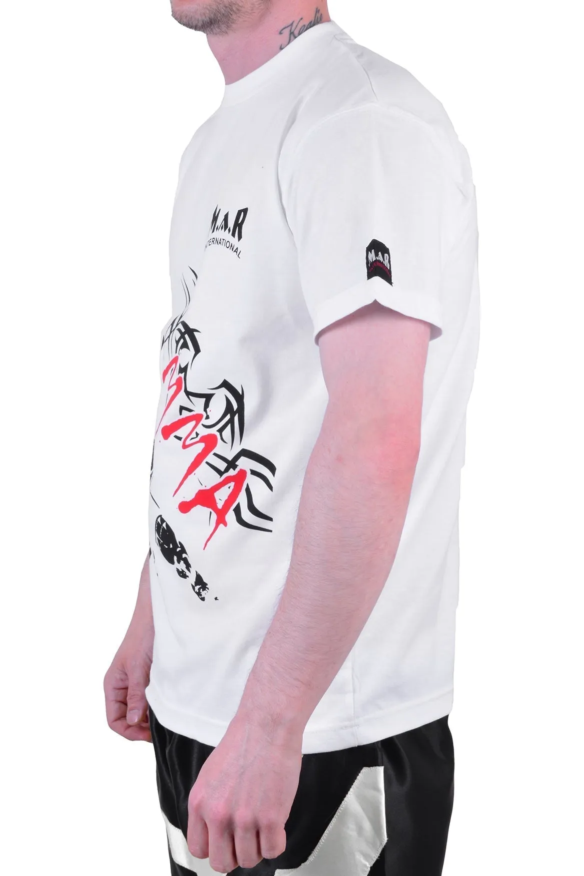 MAR-084H | White Round-Neck MMA T-Shirt