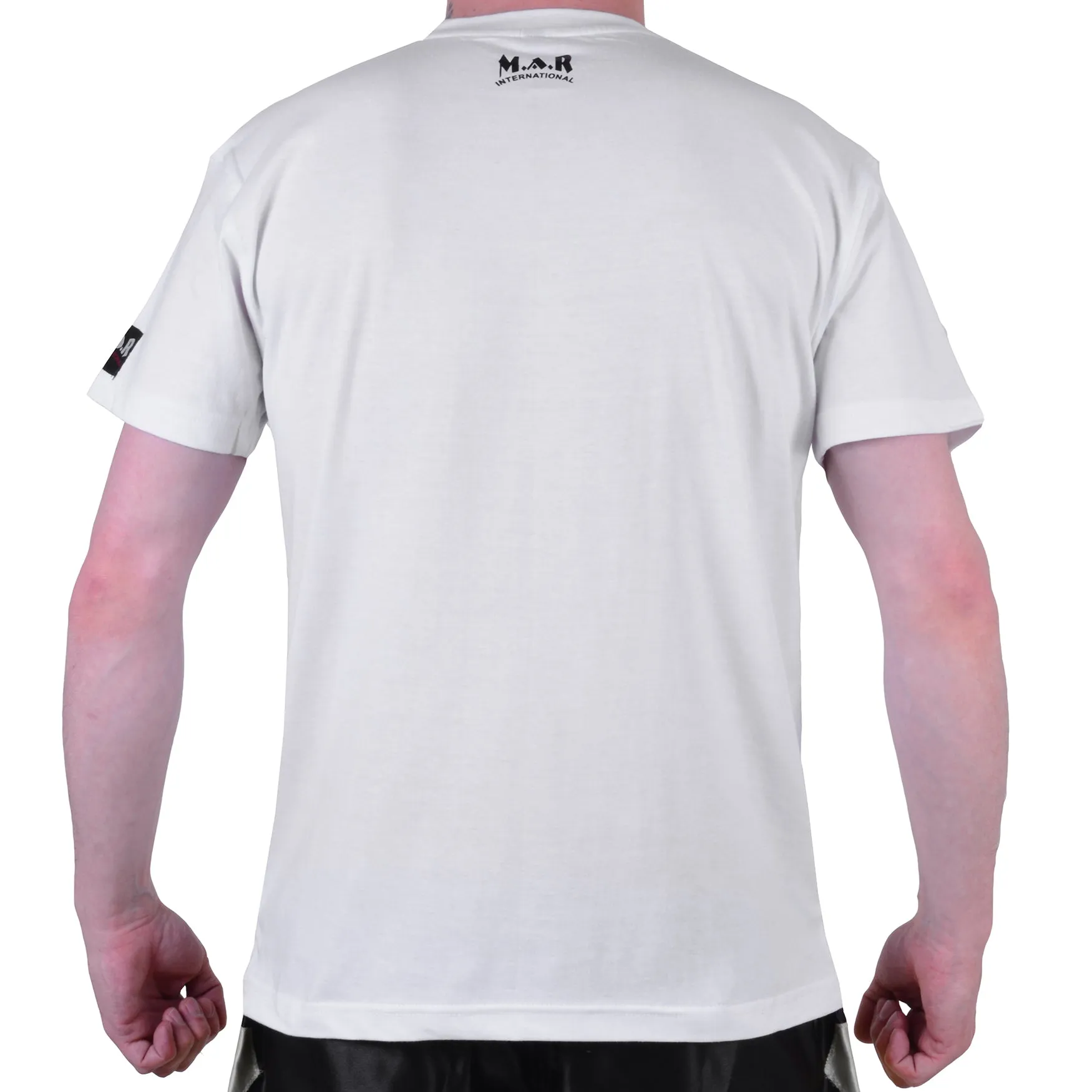 MAR-085C | White Round Neck T-Shirt