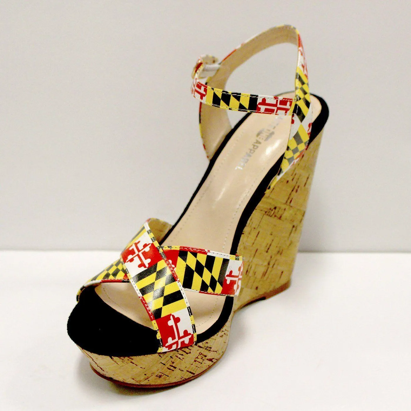 Maryland Flag / Cork Wedge Heels