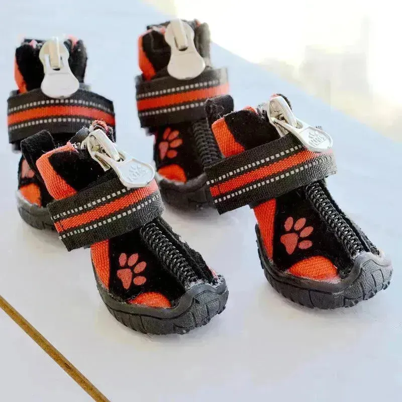 Medium And Large Dogs Printed Suede Cotton Shoes