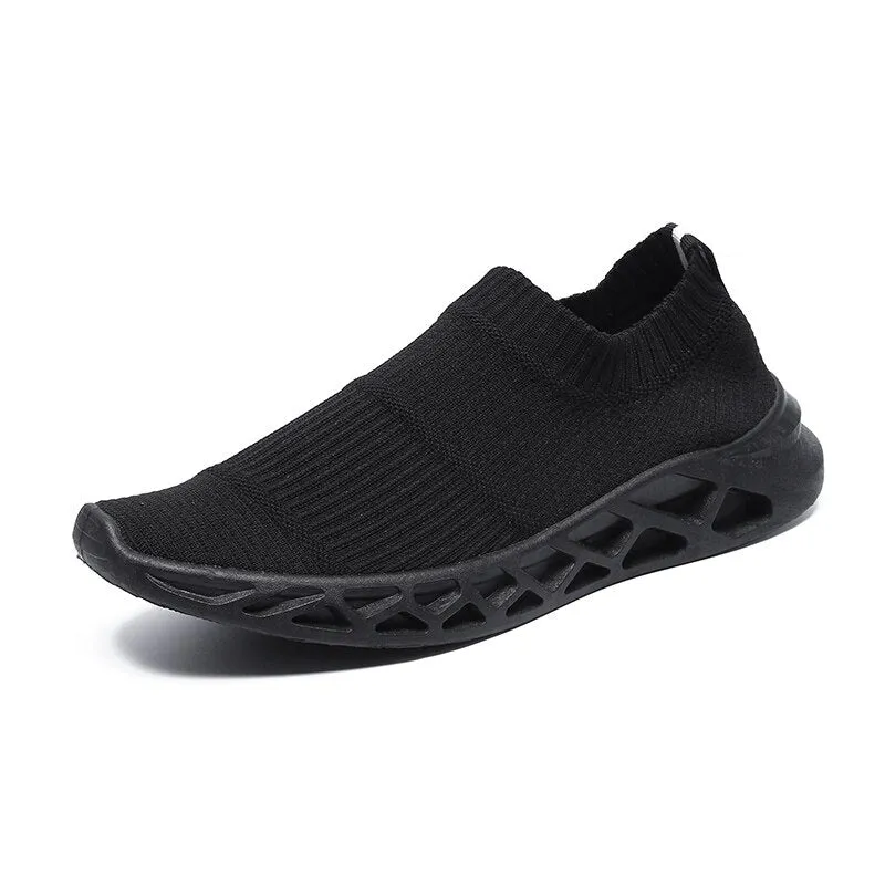 Men Socks Sneakers Athletic Breathable Mesh Super Light Slip-on Footwear