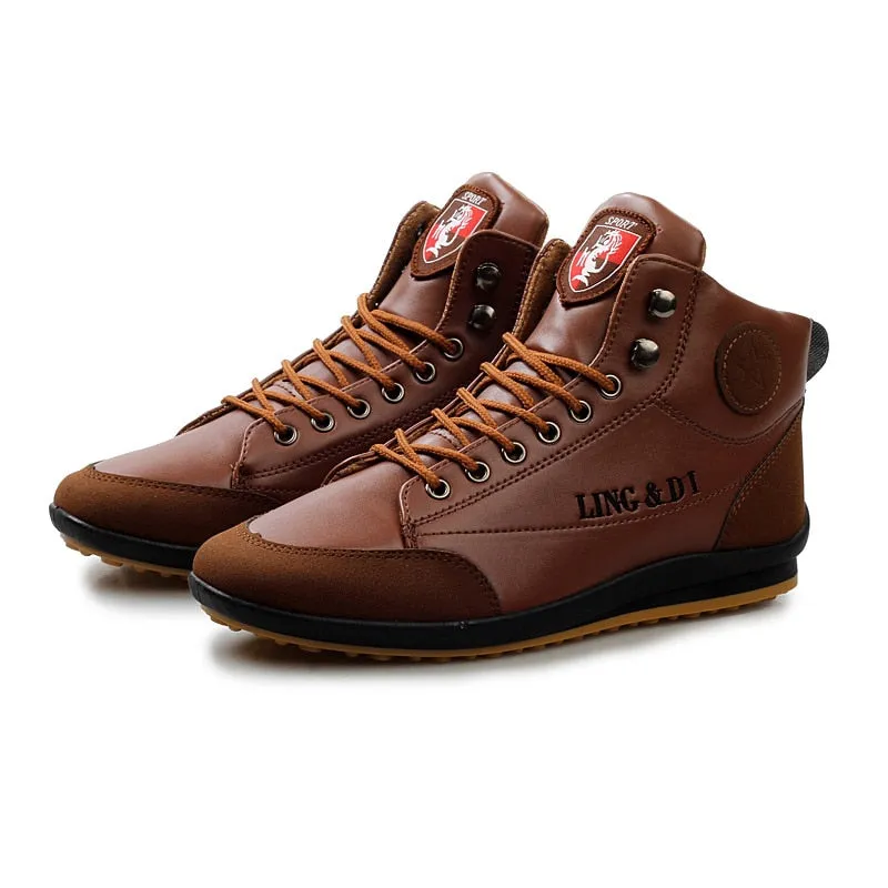 Men's Boots Fashion Men Casual Shoes Leather Driving Shoes For Men Outdoor Walking