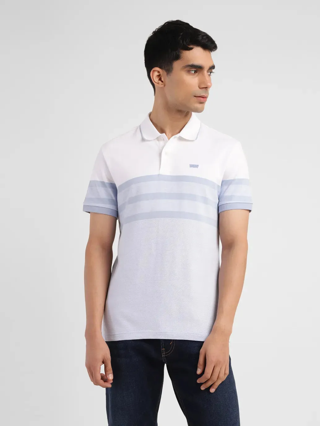 Men's Colorblock Slim Fit Polo T-shirt