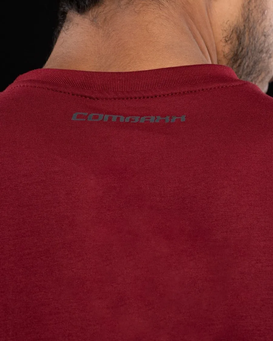 MEN’S COTTON TEE PRO MAROON (SIDE LOGO)