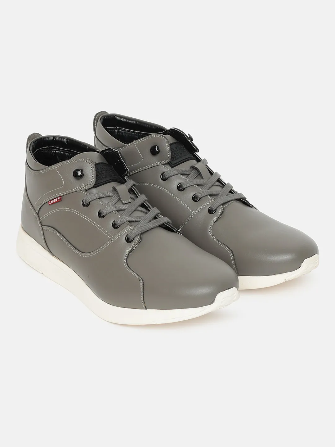 Men's Grey Solid Shoes