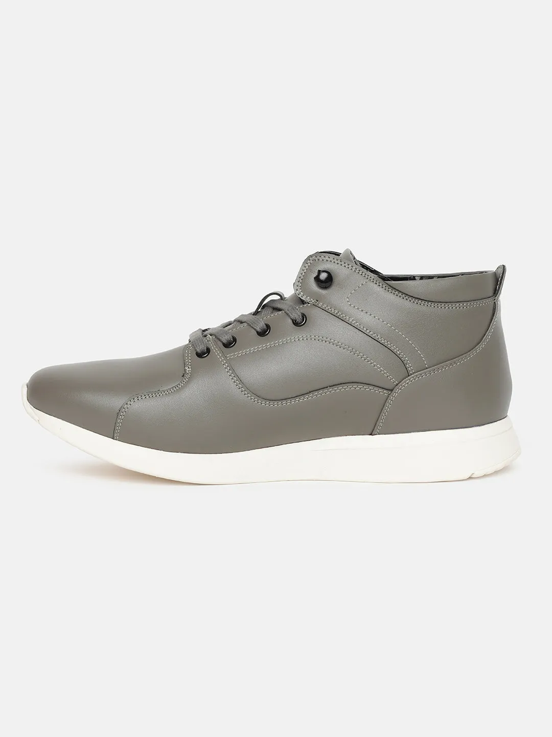 Men's Grey Solid Shoes