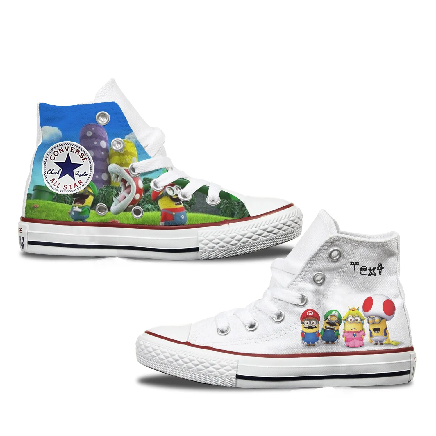 Minion Mario Custom Converse