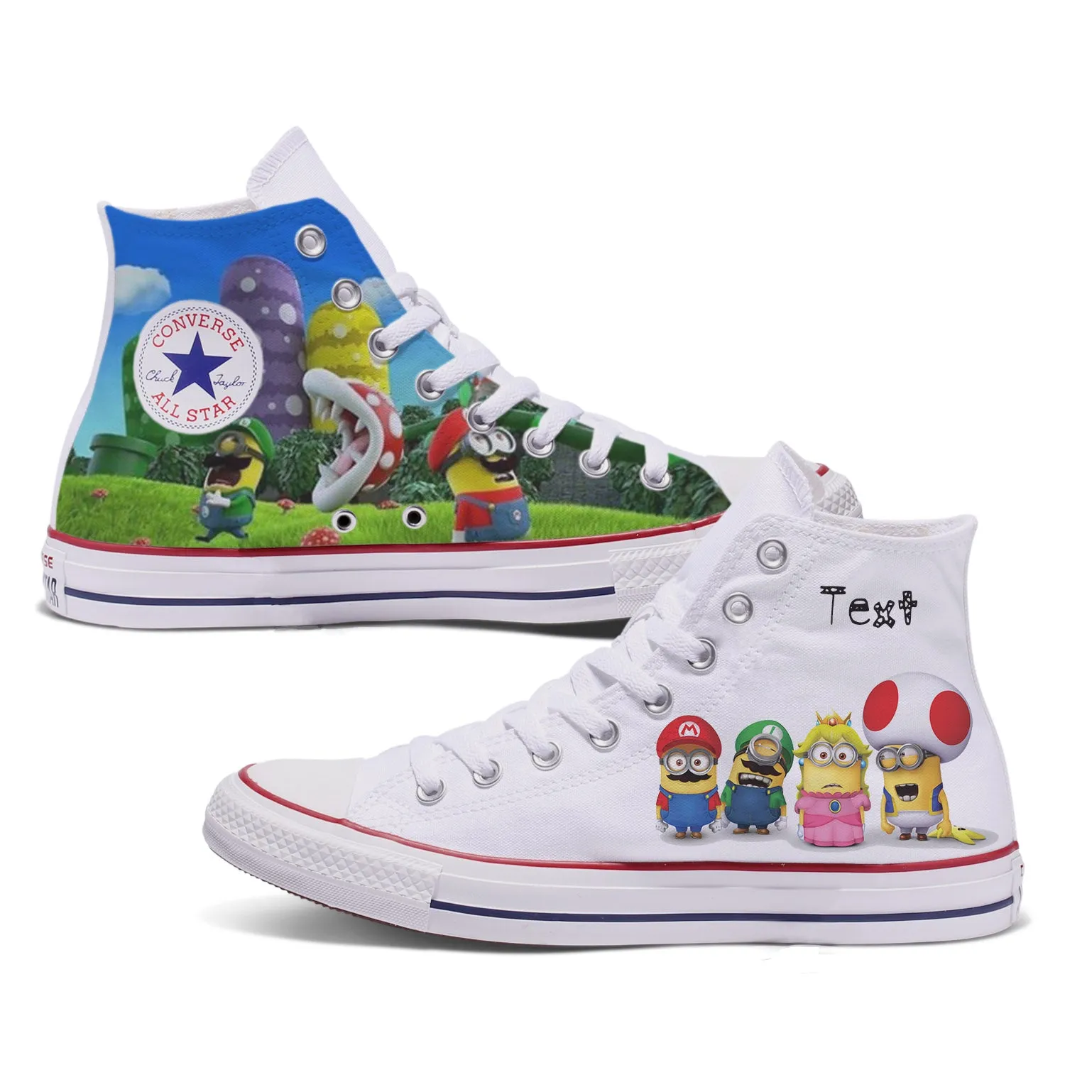 Minion Mario Custom Converse