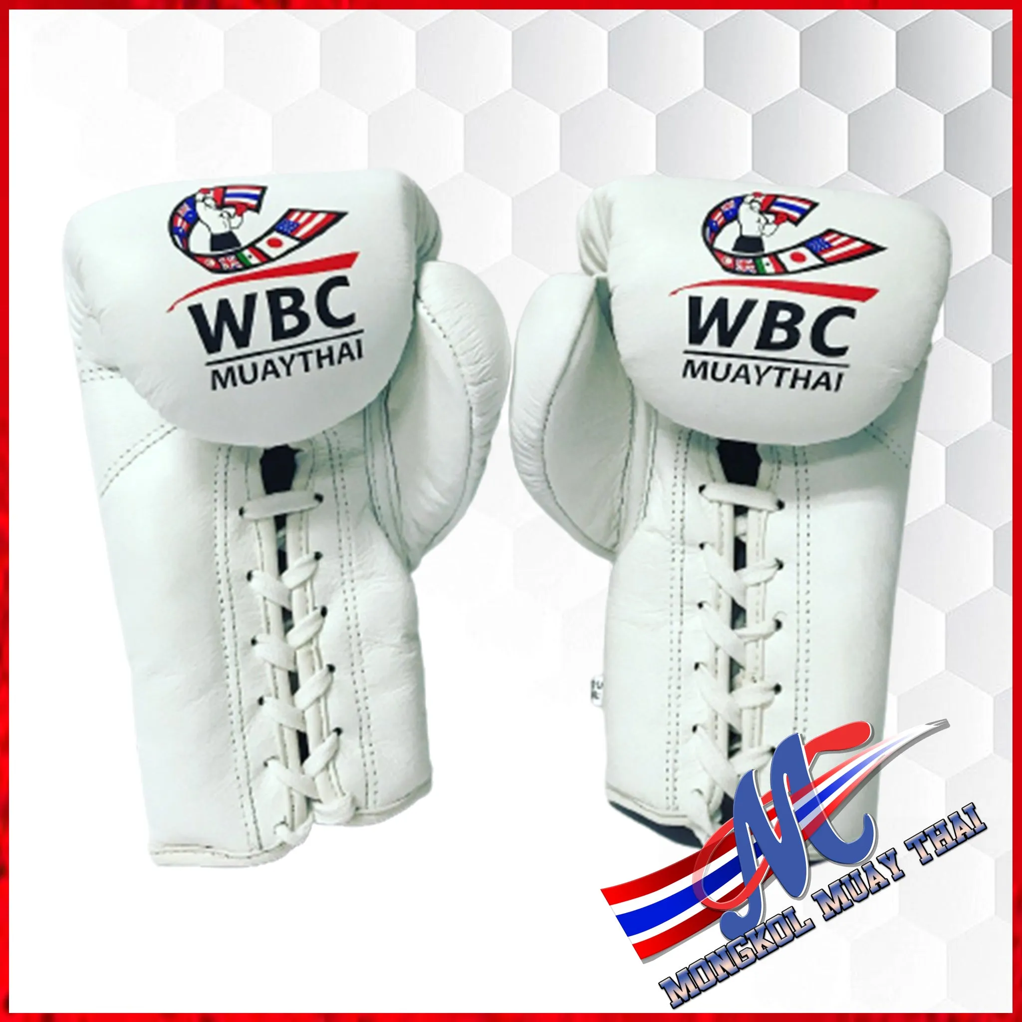 Mongkol boxing Gloves -  WBC Edition White LAST 3 Pairs