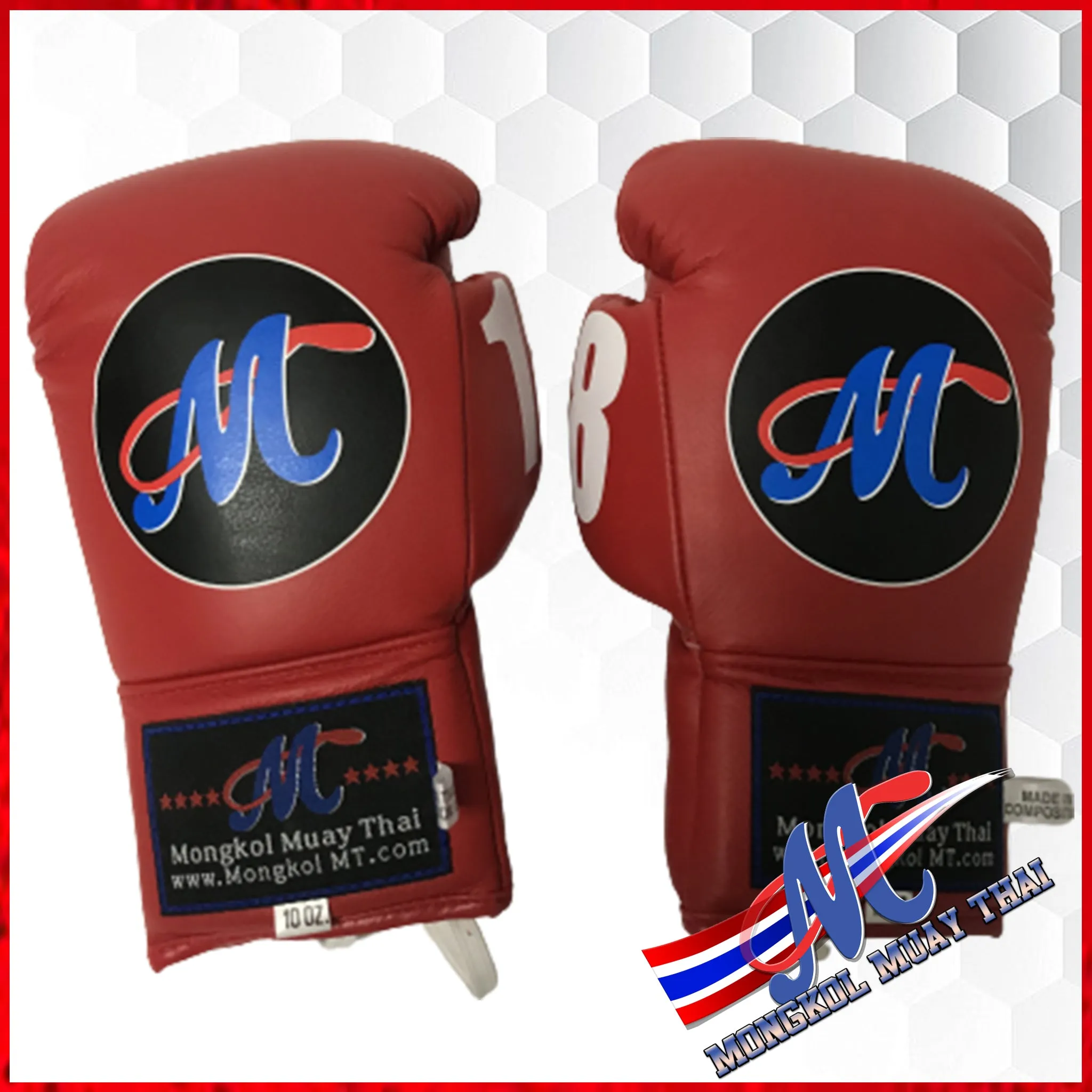 Mongkol Muay Thai Gloves -  WBC Edition Red Pro Last pair