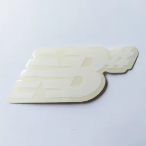 New Balance Skateboard Footwear Sticker - White, 8 cm