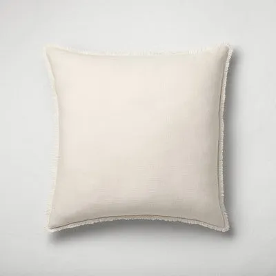 New - Euro Heavyweight Linen Blend Throw Pillow Natural - Casaluna