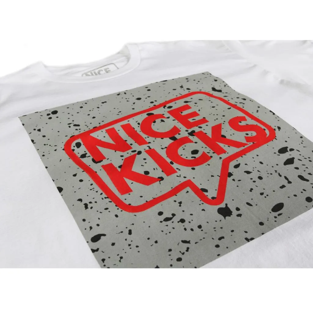 Nice Kicks Cement Tee - White/Red