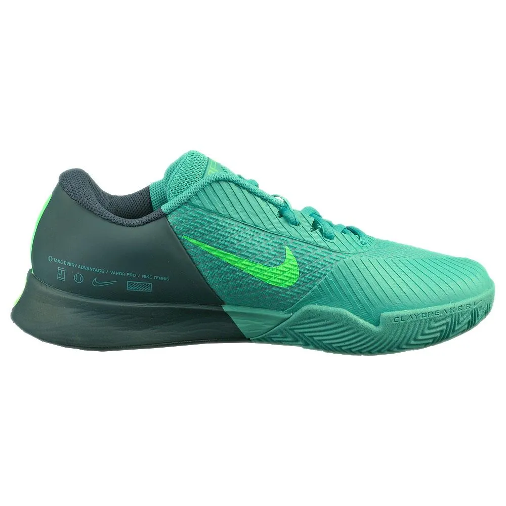 Nike Men's Air Zoom Vapor Pro 2 - Clay - Washed Teal/Green Strike