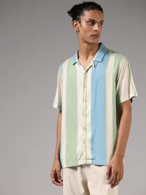 Nuon Multicolor Striped Relaxed-Fit Shirt