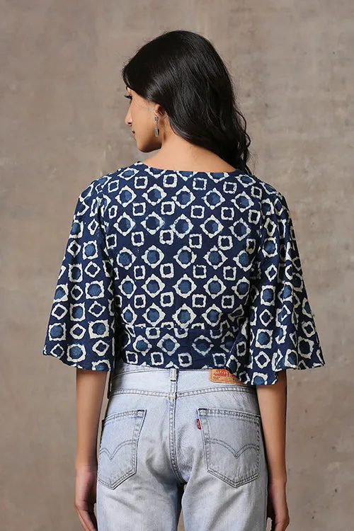 Okhai 'Blossoming' Pure Cotton Hand Block Printed Top