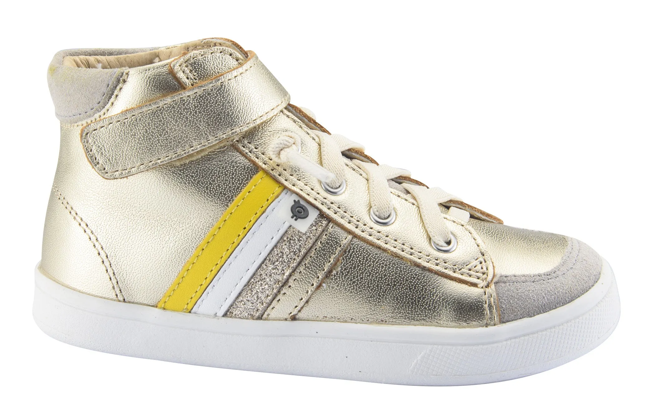 Old Soles Boy's and Girl's  High-Top-RB Leather Sneakers, Gold/Gold