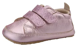 Old Soles Girl's Bambini Glam Flexible Rubber First Walker Sneakers - Pink Frost/Glam Pink