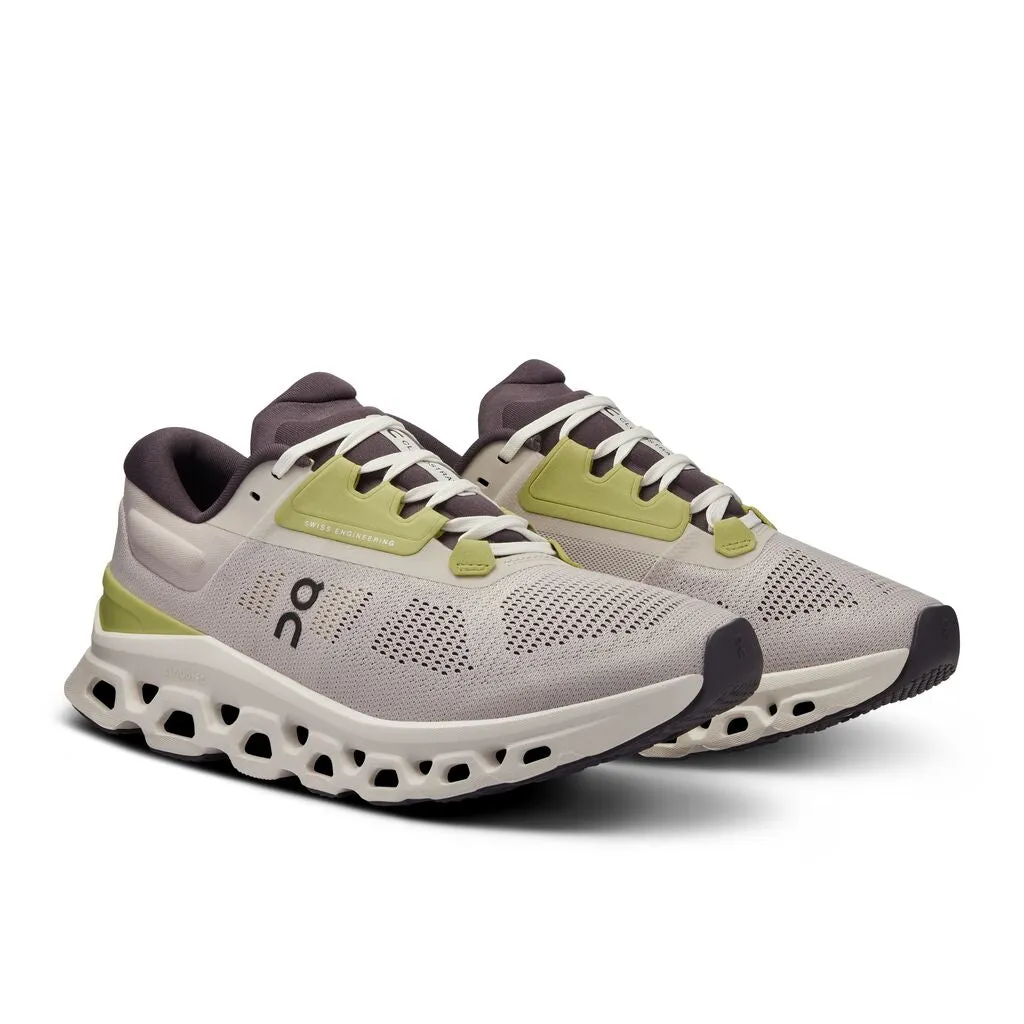 On Men's Cloudstratus 3 Running Shoes Pearl / Ivory