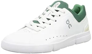 On Men's The Roger Advantage Sneakers, White/Green, 7.5 Medium US