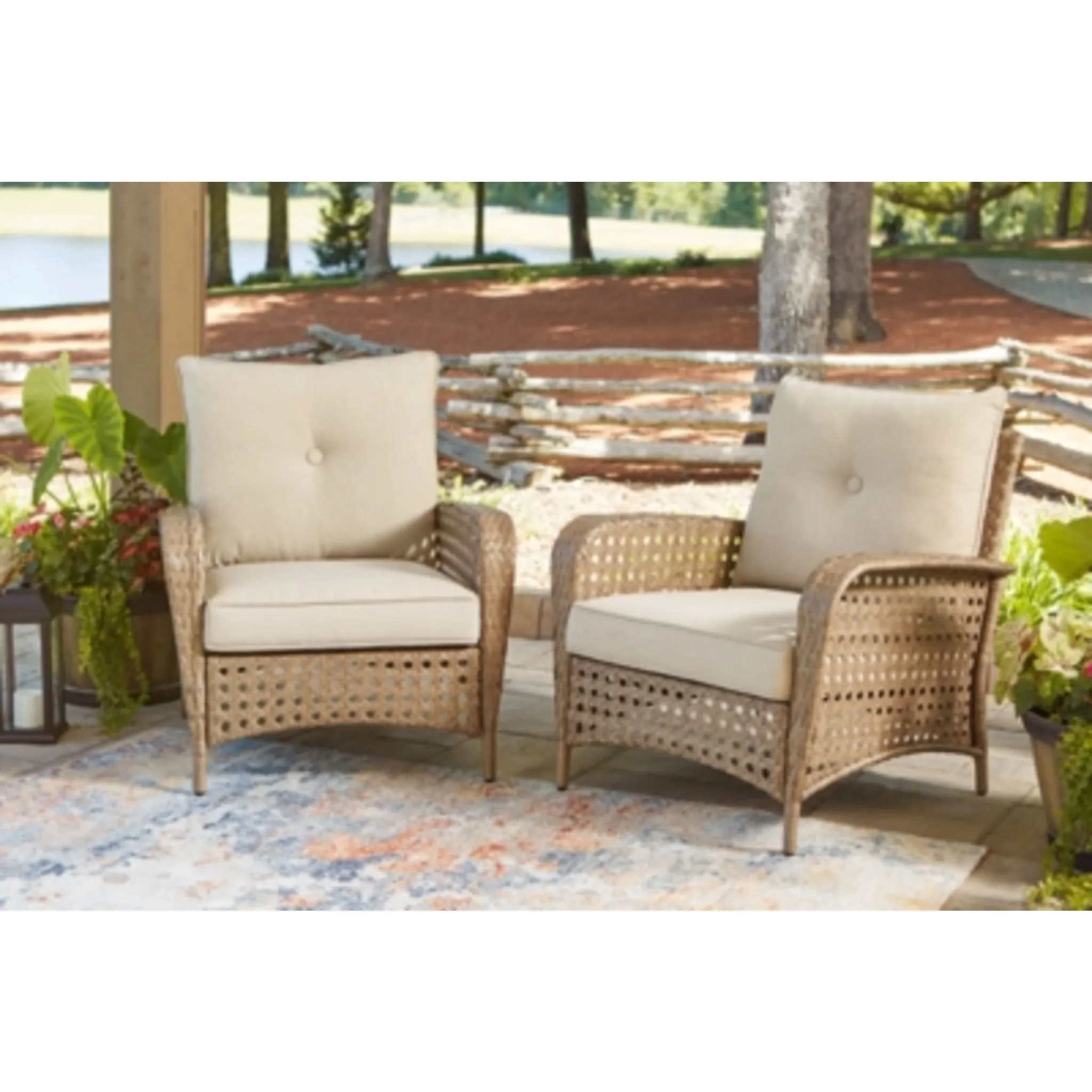 Outdoor Braylee Lounge Chair with Cushion (set of 2)