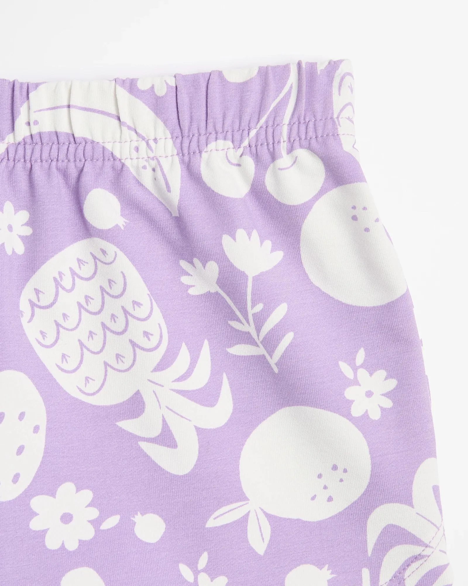 popular  Print Casual Shorts - Purple Fruit