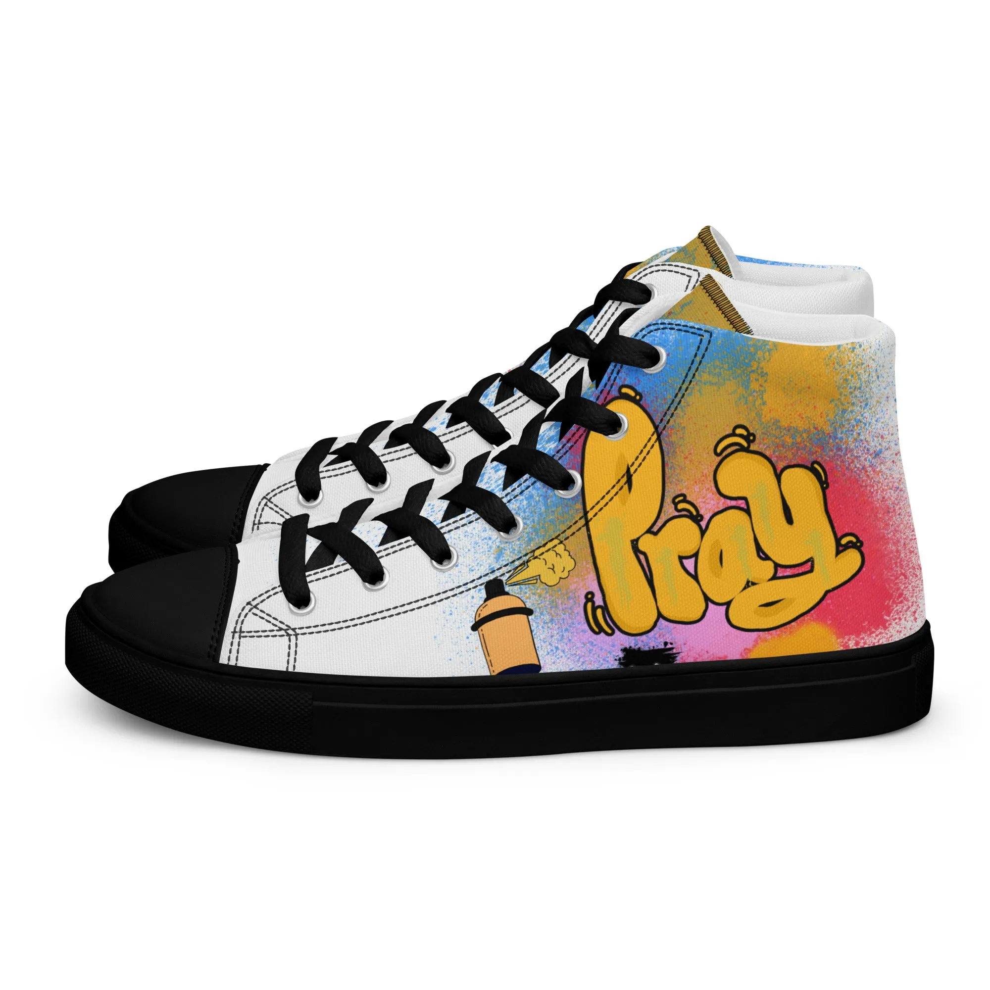 Pray, Men’s high top canvas shoes