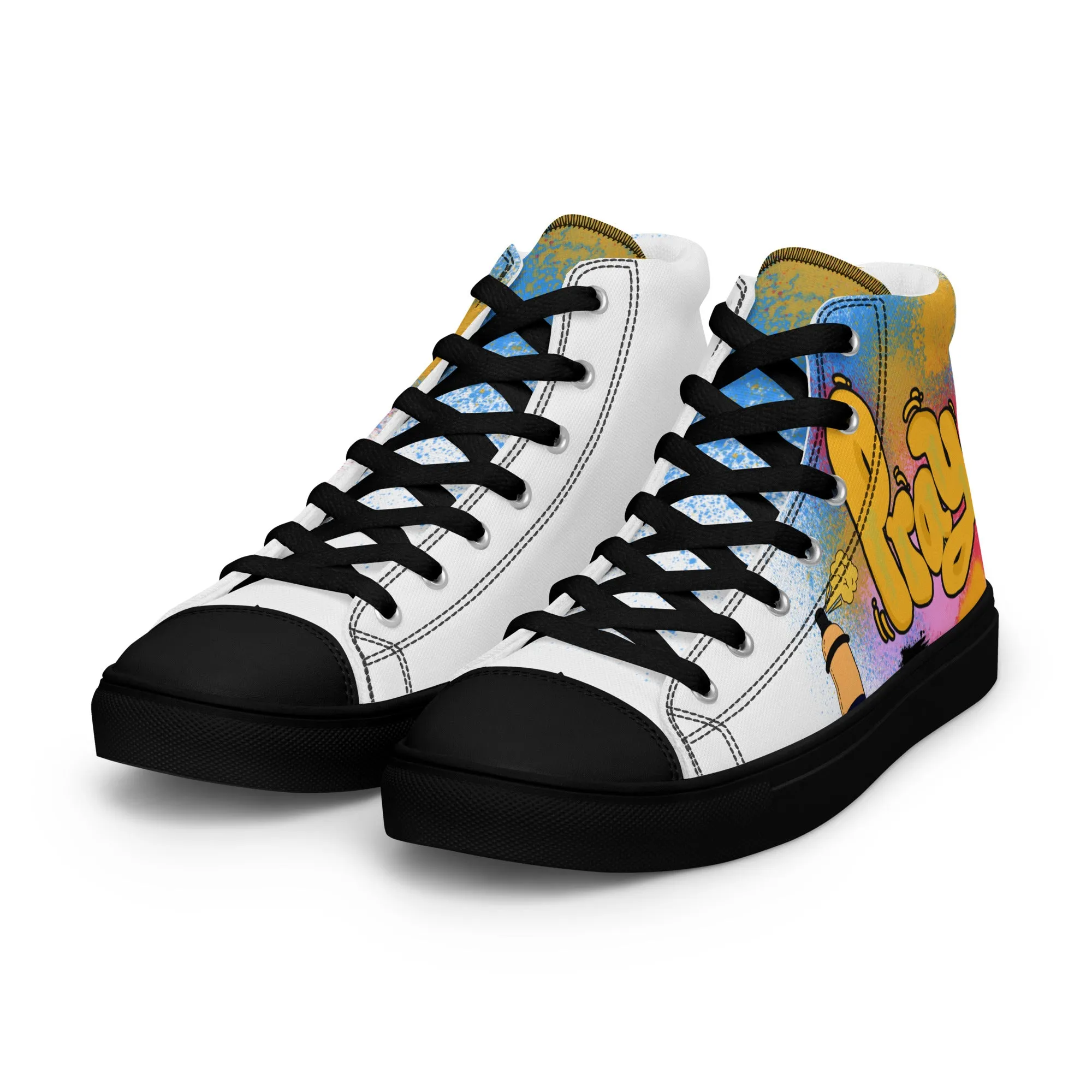 Pray, Men’s high top canvas shoes