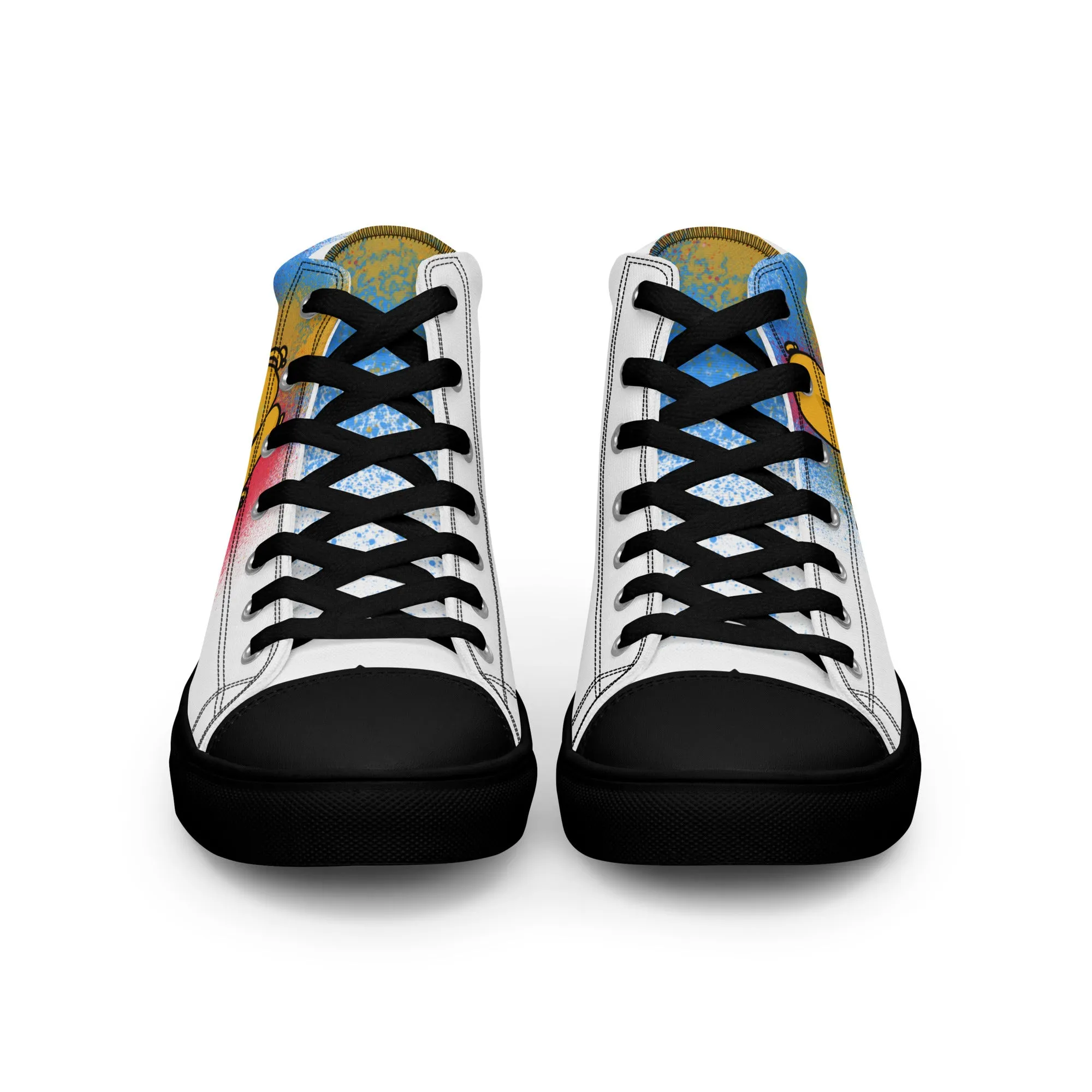 Pray, Men’s high top canvas shoes