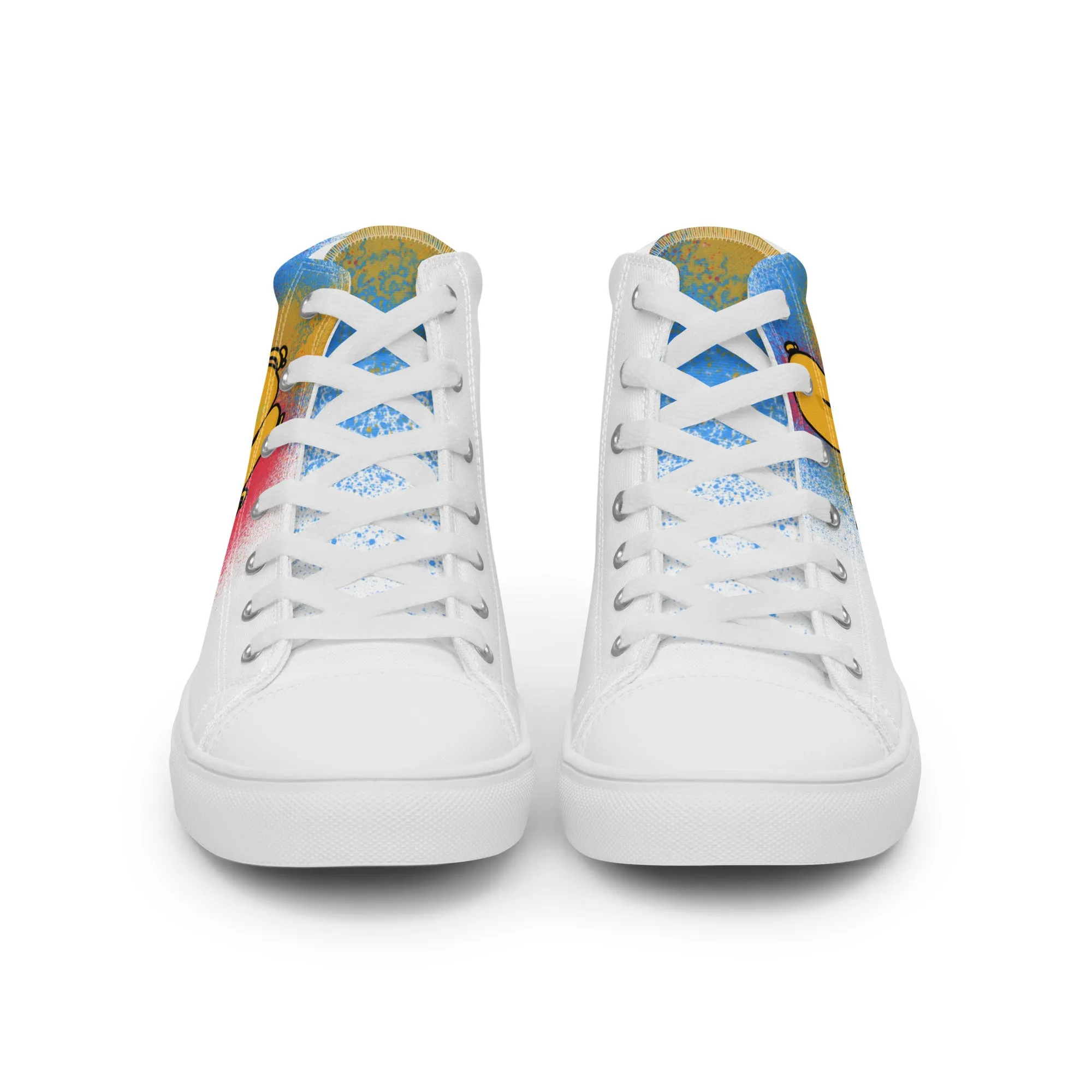 Pray, Men’s high top canvas shoes