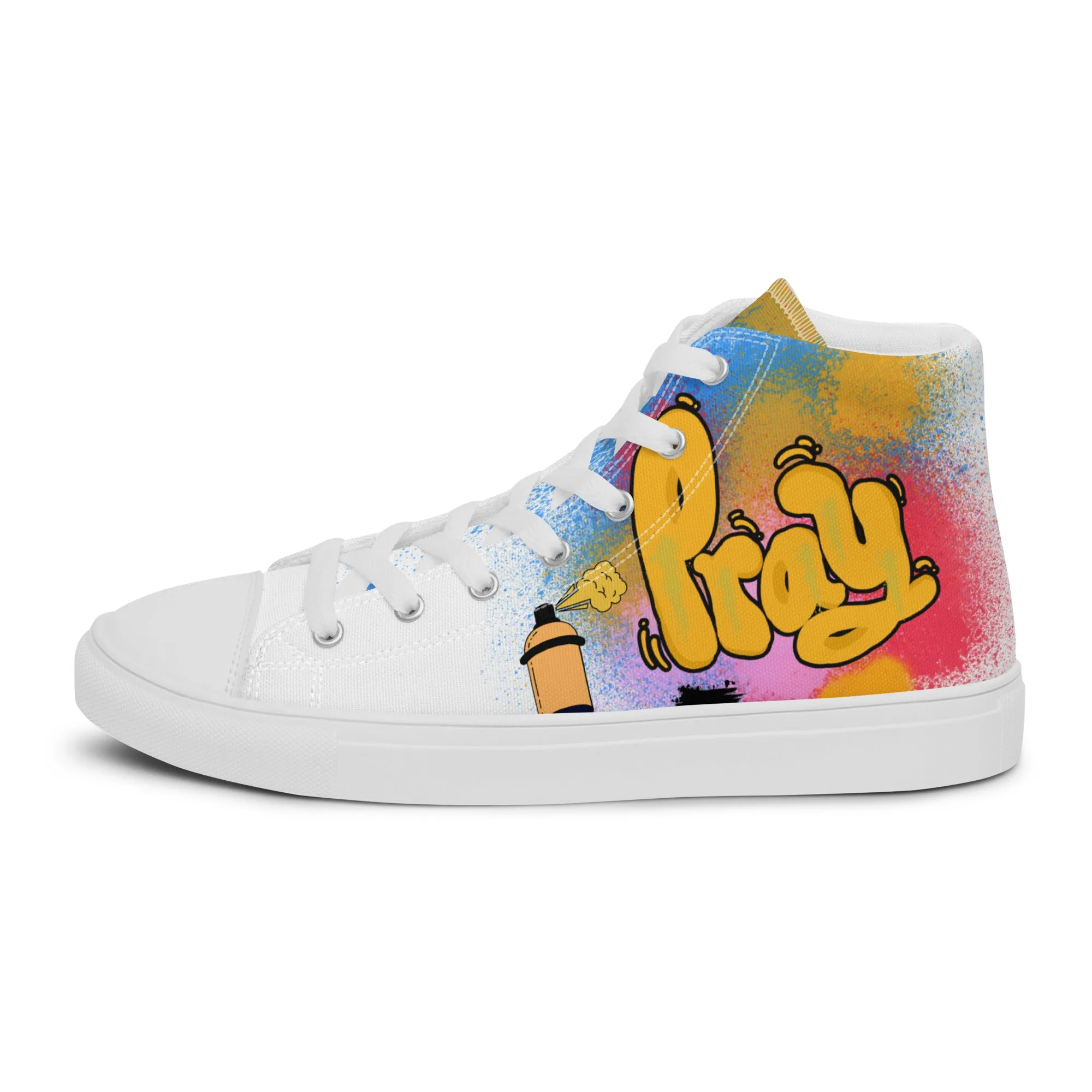 Pray, Men’s high top canvas shoes