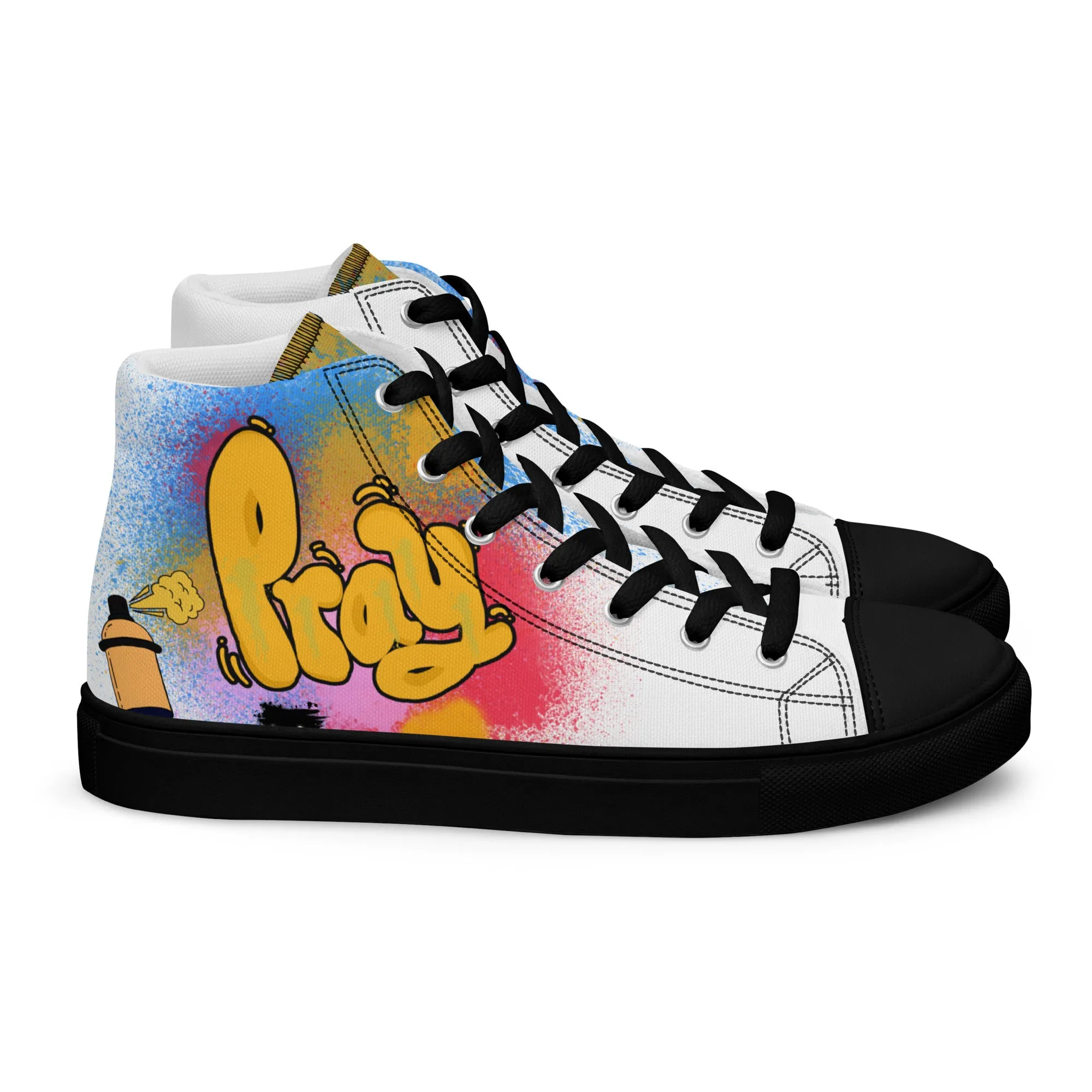 Pray, Men’s high top canvas shoes