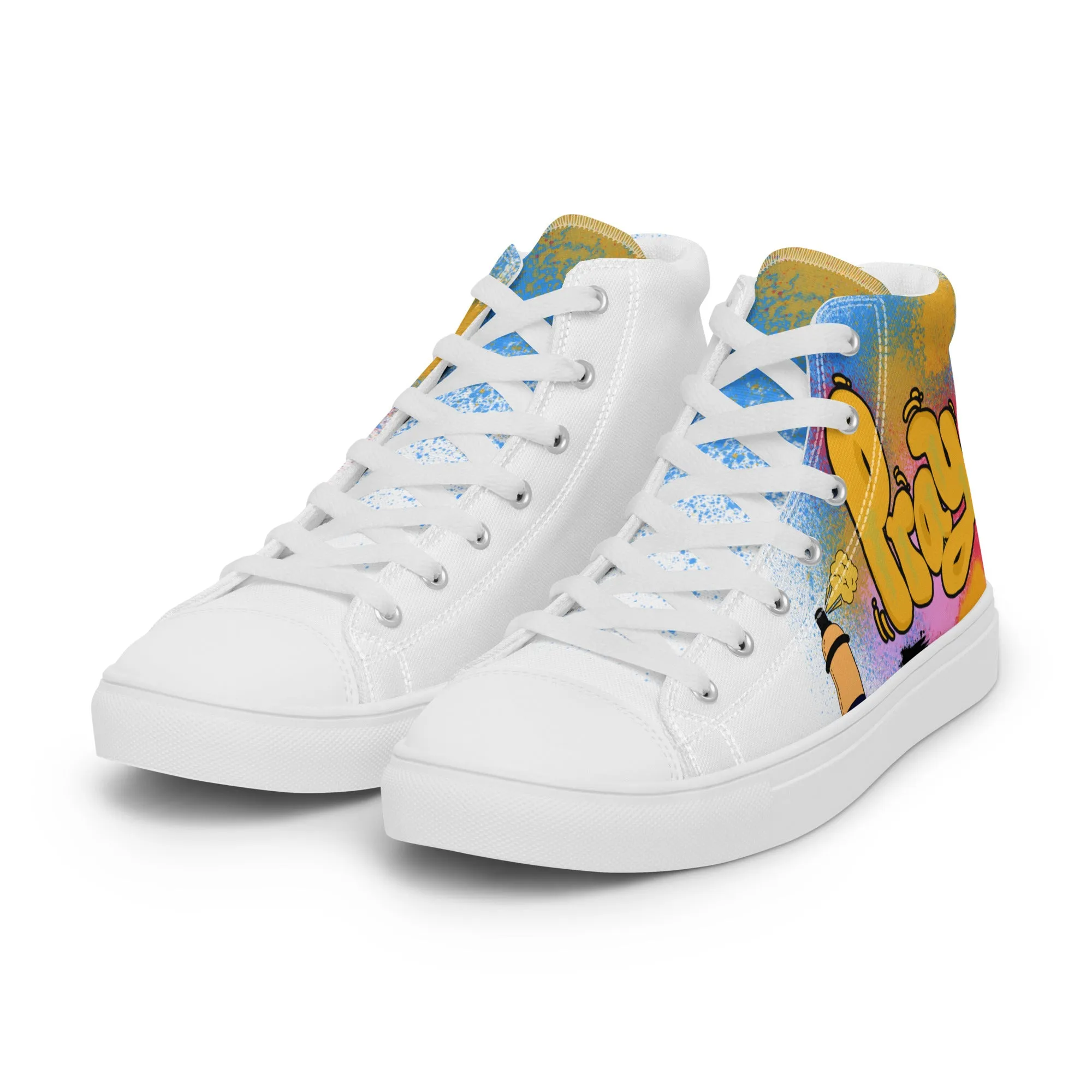 Pray, Men’s high top canvas shoes