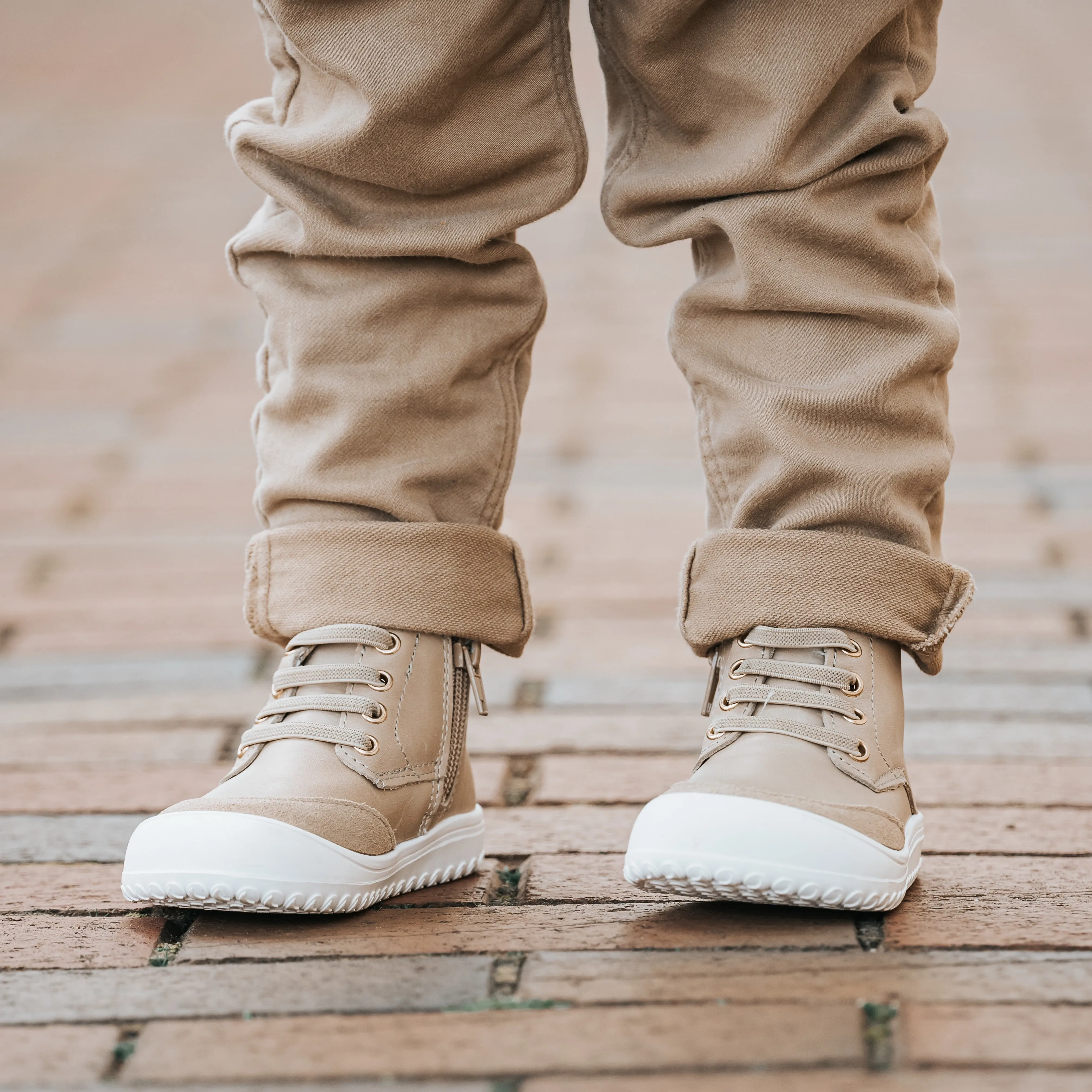 Pre-Order Play Perfect Beige High Top {Premium Leather}