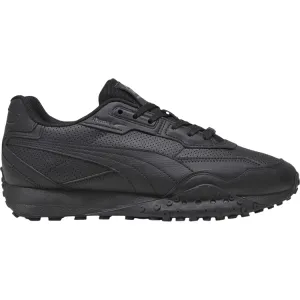 Puma Men's Blacktop Rider Leather Shoes - Black / Shadow Grey