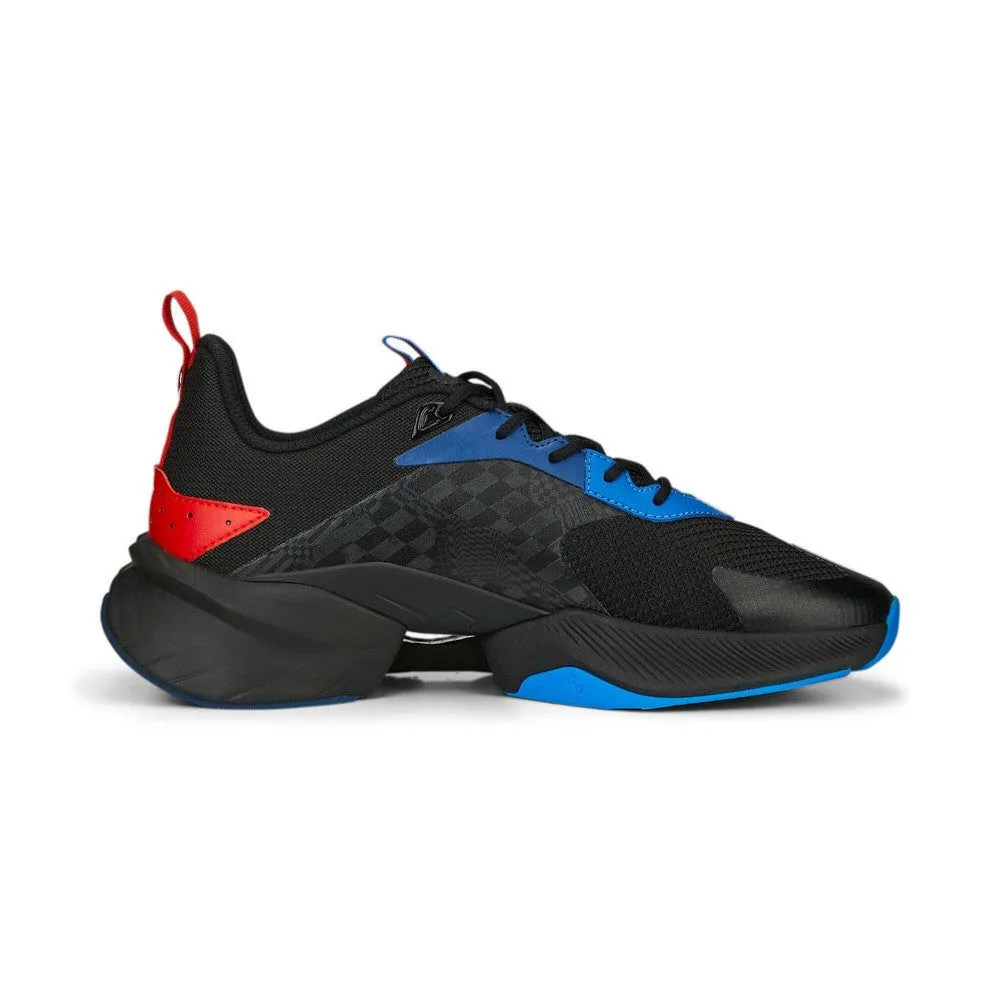 PUMA Men's BMW M Motorsport LGND Renegade Shoes - Black / Cool Cobalt / Pop Red