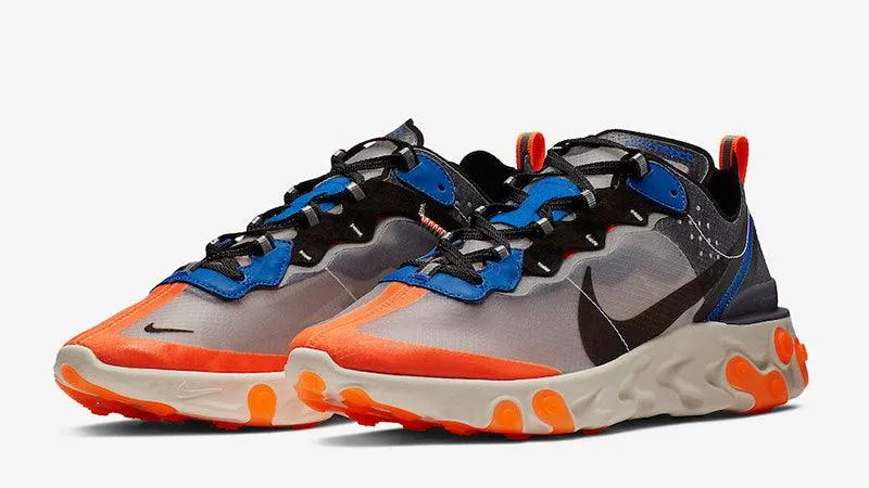 React Element '87 Blue Orange Men's Training Running Shoe