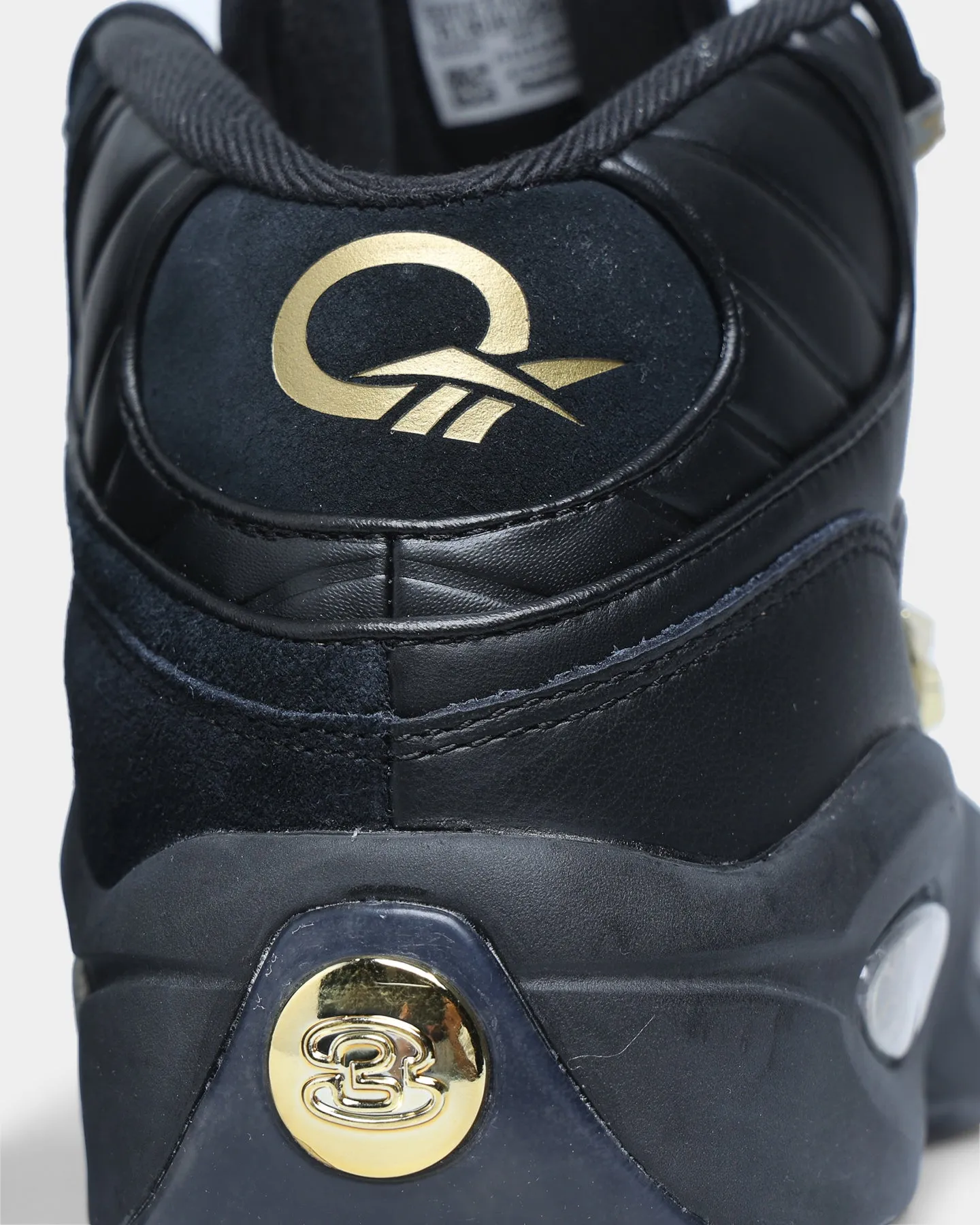 Reebok Question Mid Black/Black/Gold