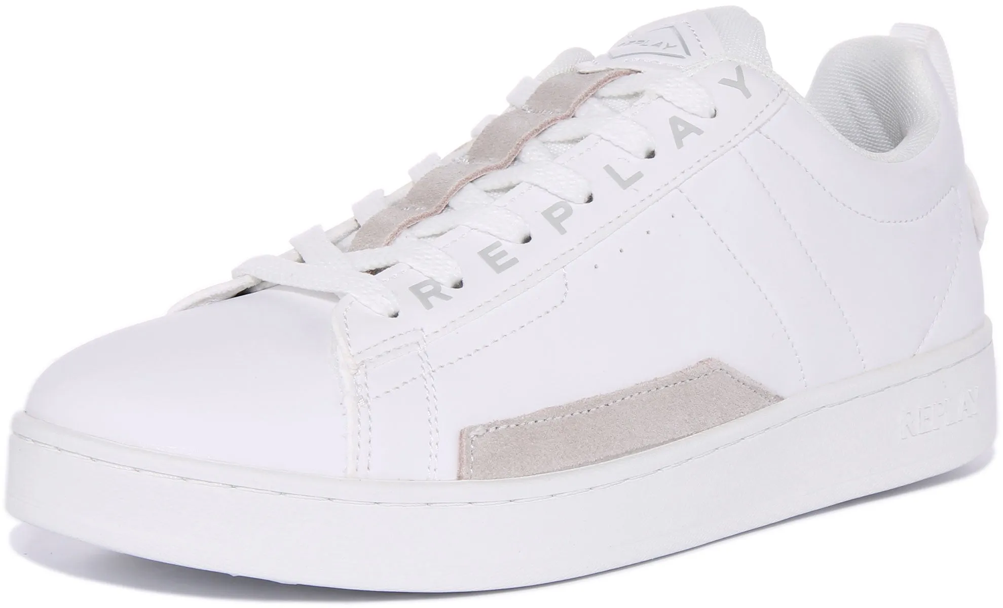 Replay Smash Base In White For Men