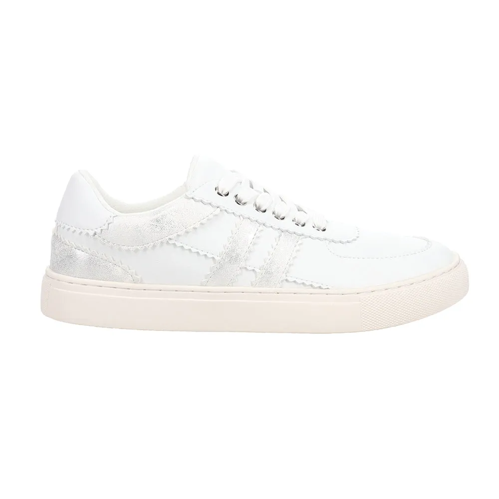 Rizz Metallic Lace Up Sneakers