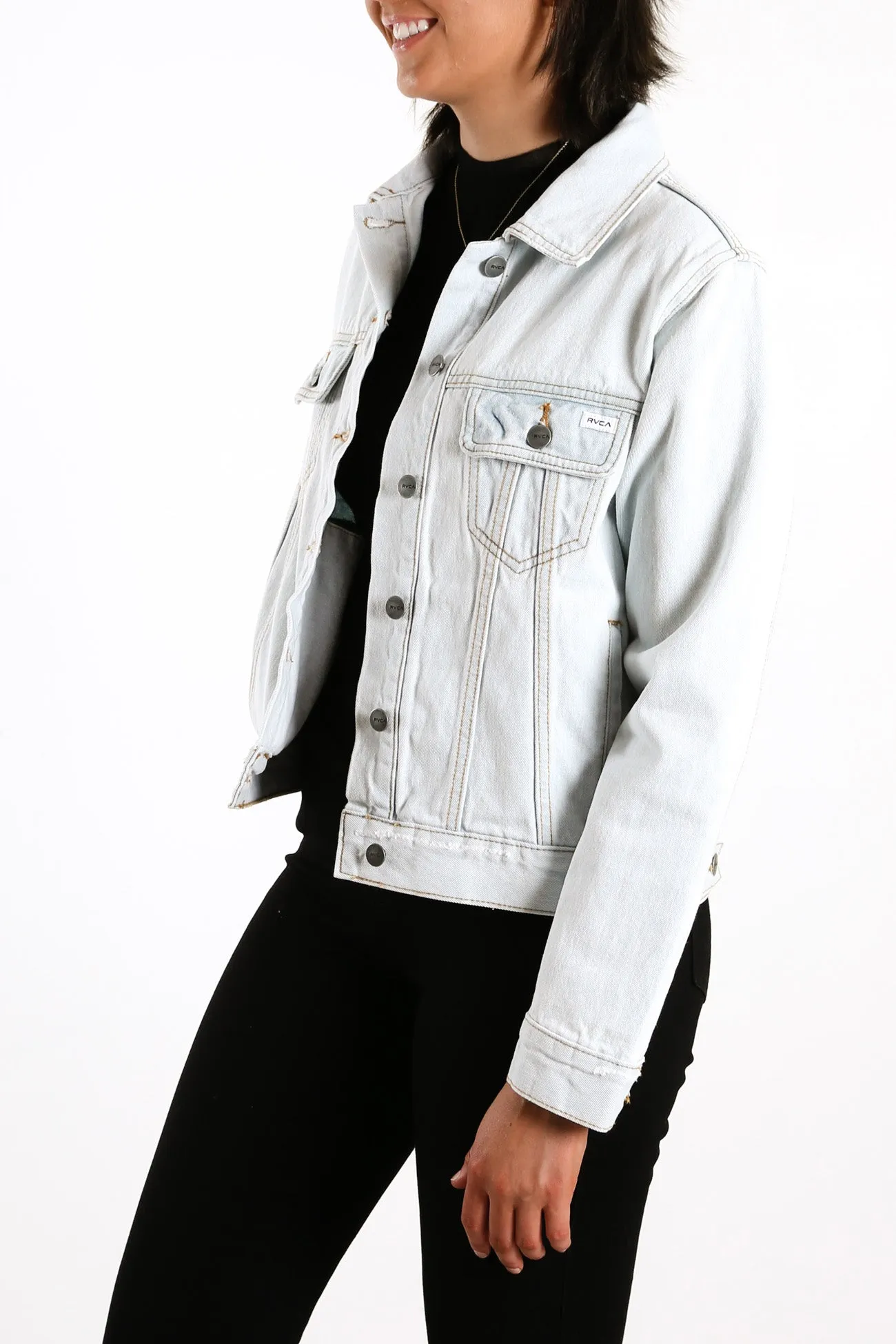 RVCA Staple Denim Jacket Bleach Bum