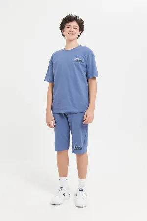 Senior Boys Blue Oversize Casual Set (2 Piece)