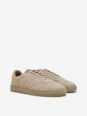 SOLEPLAY Beige Faux Suede Lace-Up Sneakers