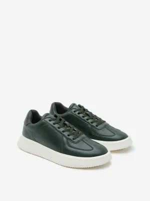 SOLEPLAY Olive Solid Lace-Up Sneakers