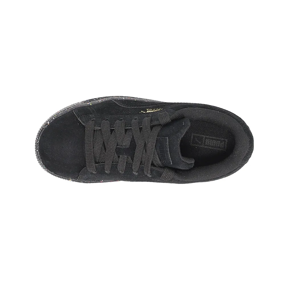 Suede Mono Speckle Lace Up Sneakers (Toddler-Little Kid)