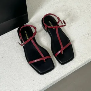 TAVIMART  -  Red Summer Women Sandals Slippers Buckle Strap Female Casual Outdoor Slides Pumps Shoes Party Ladies High Heels Flip Flops